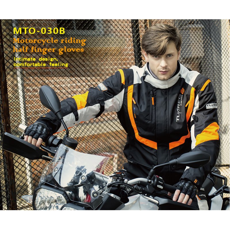Moto Motocross Gloves Men Women Off-Road Motorbike Half Finger Touch Screen Gloves Green XL