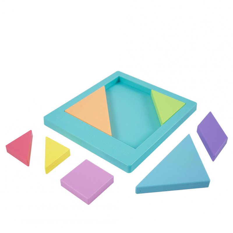 Colorful Tangram Shapes Puzzle Toys Brain Logic Blocks Iq Educational Toy Brain Teaser Gift For Kids Colorful Tangram