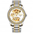 Men Automatic Mechanical Watches Silver Gold
