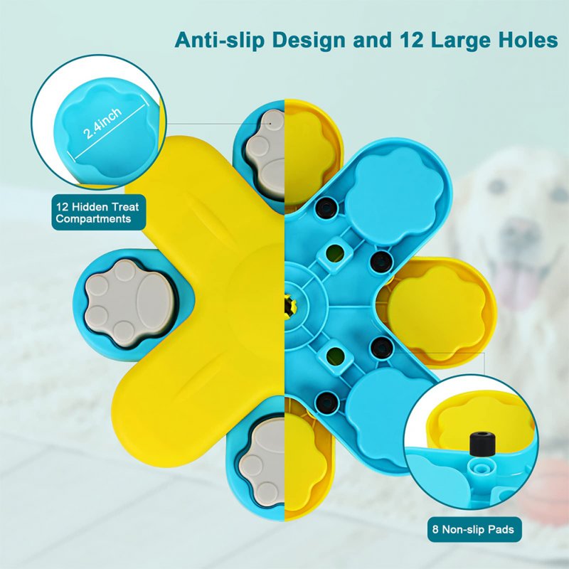Pet Turntable Slow Feeder Dispenser Interactive Enrichment Toys Pet Supplies For Large Small Smart Dogs 