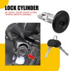 Ignition Switch Cylinder Lock Assembly 15298923 Replaces Ignition Start Switch Lock With Keys Compatible For 1500 black+silver