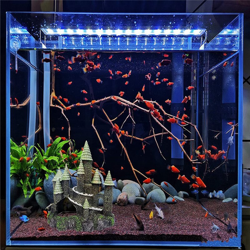 Resin Ornaments Simulation Castle Fish Shrimp Hideout House Fish Tank Aquarium Landscaping Accessories 