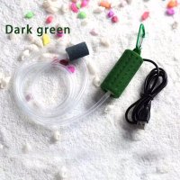 Portable Mini USB Aquarium Fish Tank Oxygen Air Pump Mute Energy Saving Supplies Accessories army green