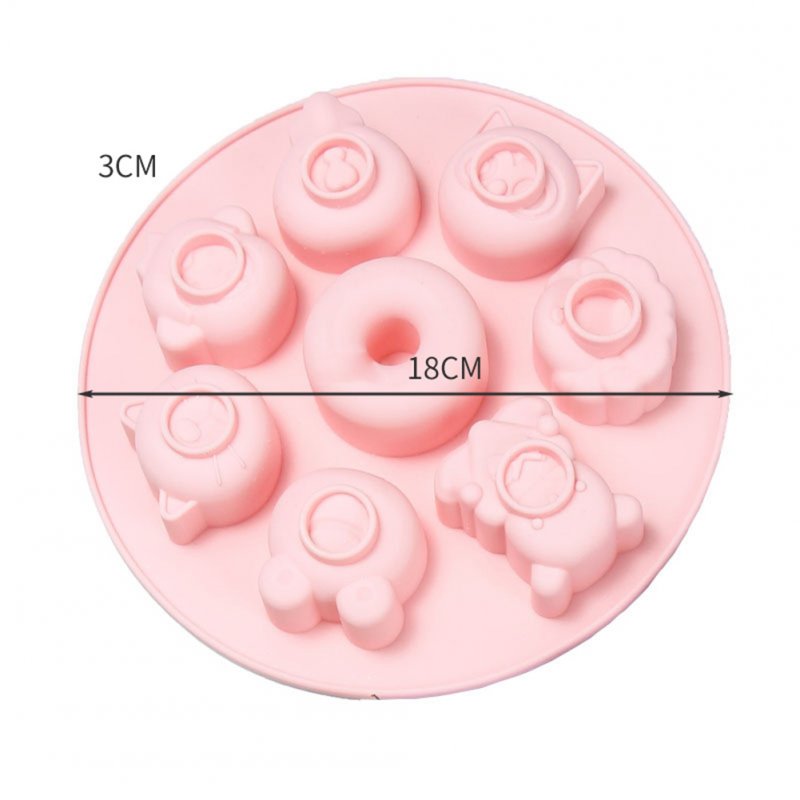 Silicone Cake Molds Cartoon Ice Cream Mold Food Container With Cover For Diy Cake/ice Cream/pudding/chocolate 