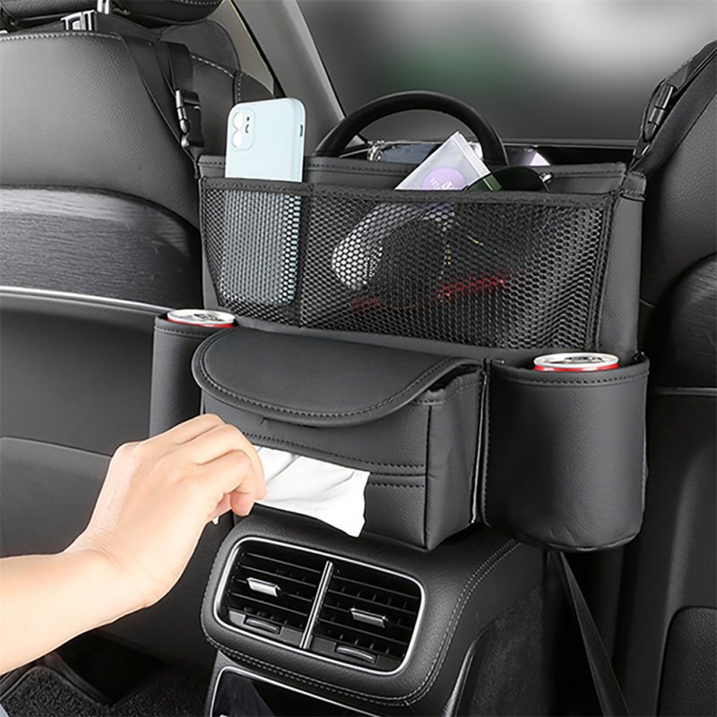 Car Seat Back Organizer PU Leather Handbag Holder Central Control 