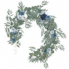 Imitation Garland Rose Flower Handcrafted Wedding Centerpieces Table Decor Arch Backdrop Decorations  blue