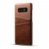 Imitation Leather Wallet Back Cover Cards Holder Phone Protective Case for Samsung Note 8 Khaki