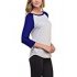 Imixcity Women Contrast Color Stitching 3 4 Sleeve T Shirt Blouse Tops