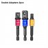 Impact Grade 105 Degree Angle Socket Adapter Power Hand Tool Part Driver Extension Set Drill Bit Power Socket Screwdriver Set Holder Adapter Silver