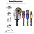 Impact Grade 105 Degree Angle Socket Adapter Power Hand Tool Part Driver Extension Set Drill Bit Power Socket Screwdriver Set Holder Adapter Silver