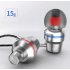 In Ear Earbud Headphones Heavy Bass Wired Headset Metal Earbud with Micphone Stereo Sound Effect red
