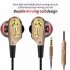 In Ear Wired Earphone High Bass Dual Drive Stereo Earphones with Microphone Computer Earbuds for Phone Sports Silver