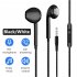 In ear Bass Stereo Mobile Wired Headphones 3 5mm Sports Earbuds Music Headset With Built in Microphone White