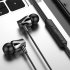In ear Bass Stereo Wire Control Headset Subwoofer Music Earphones Sports Earbuds With Microphone X10 black