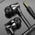 In ear Bass Stereo Wire Control Headset Subwoofer Music Earphones Sports Earbuds With Microphone X10 black