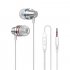 In ear Headphones Bass Magic Sound Hi fi Music Sport Earbuds Earphone Mobile Phone Computer Universal silver