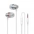 In ear Headphones Bass Magic Sound Hi fi Music Sport Earbuds Earphone Mobile Phone Computer Universal silver