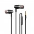 In ear Headset Wire controlled Smart Call Earphone with Microphone All metal Bass Music Headphones for Android V1 Blue