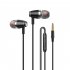 In ear Headset Wire controlled Smart Call Earphone with Microphone All metal Bass Music Headphones for Android V1 Silver