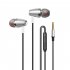 In ear Headset Wire controlled Smart Call Earphone with Microphone All metal Bass Music Headphones for Android V1 Black