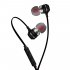 In ear Wire controlled Stereo Metal Magnetic Absorption Earphone Black silver