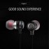 In ear Wire controlled Stereo Metal Magnetic Absorption Earphone Black silver