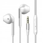In-ear Wired  Headsets With Microphone Low-latency Noise Cancelling Heavy Bass Wire Control Game Phone Earbuds Headphones White