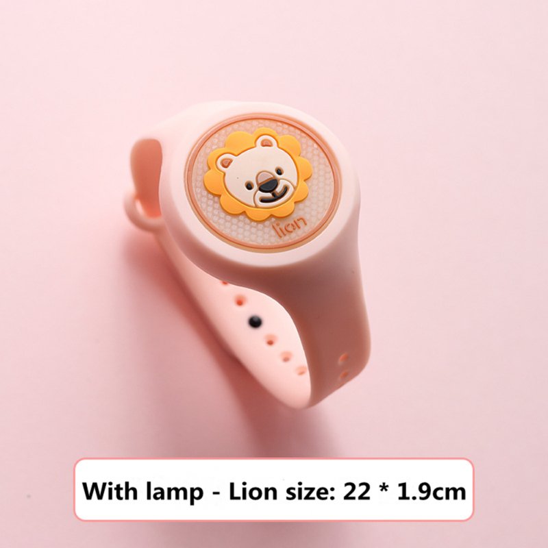 Indoor Cartoon Anti Mosquito Repellent Bracelets Baby Infant Children Luminous Hand Ring lion