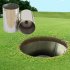 Indoor Practice Golf Hole Cup Premium Stainless Steel Flagpole Hole Protect Green Hole Training Aids for Practice Stick As shown