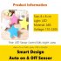Induction Mini Star Shape Led sensor Control Night Light For Kids Bedroom Bedside Baby Sleep Light Low Power Consumption Bedside Lamp white Eu plug