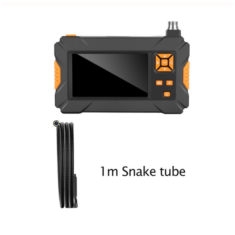 Industrial Endoscope Hand-held Borescope Inspection Camera 4.3inch HD 1080P Display Screen Built-in 8 LEDs 8mm Lens 2600mAh Rechargeable Lithium Battery 1m pipe