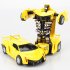 Inertia Crash PK Car Deformation Robot Action Figures Toy for Kids red