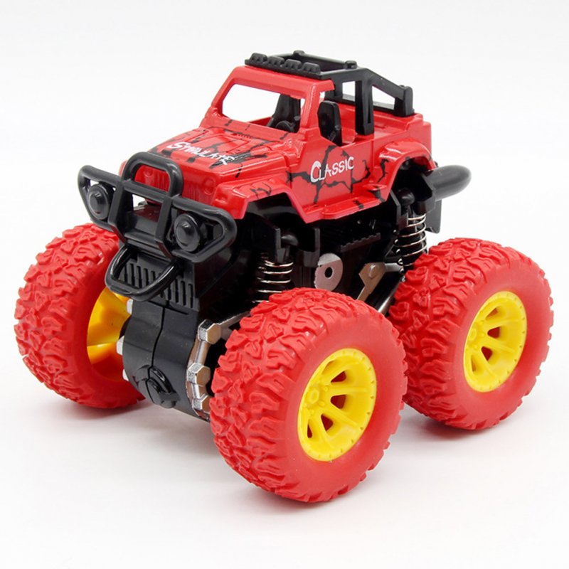 Inertia Shockproof Four-wheel Drive SUV Baby Child Boy Simulation Vehicle Model Car Anti Crash Toy red