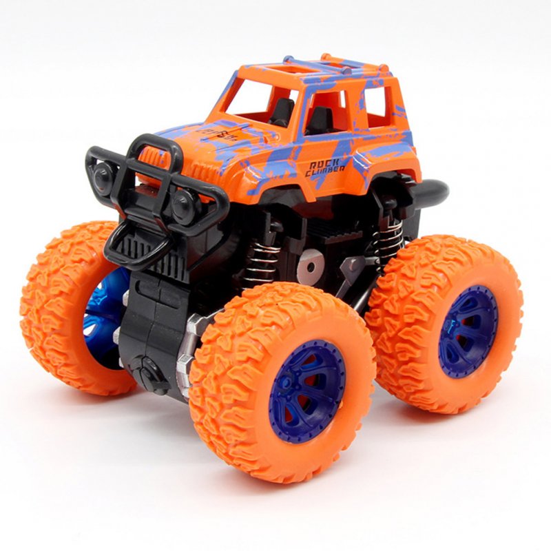 Inertia Shockproof Four-wheel Drive SUV Baby Child Boy Simulation Vehicle Model Car Anti Crash Toy yellow