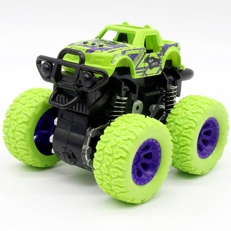 Inertia Shockproof Four-wheel Drive SUV Baby Child Boy Simulation Vehicle Model Car Anti Crash Toy green