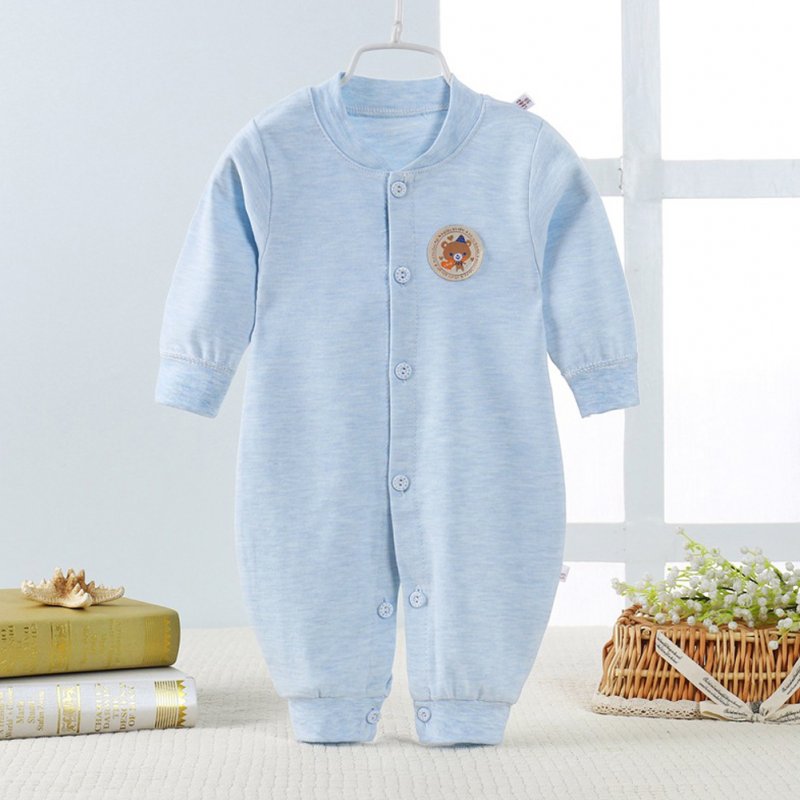 Infant Baby Boy Girl Jumpsuits Romper Toddler Babysuits Blue dual file_66cm