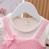 Infant Baby Girls Summer Dress Short Sleeve Round Neck Bow Princess Dresses For 1 3 Years Children yellow 30 36M 110