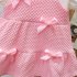 Infant Baby Girls Summer Dress Short Sleeve Round Neck Bow Princess Dresses For 1 3 Years Children green 18 24M 90