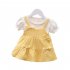 Infant Baby Girls Summer Dress Short Sleeve Round Neck Bow Princess Dresses For 1 3 Years Children green 18 24M 90