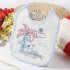 Infant Newborn Baby Bib Towel Waterproof Polyester Cotton Lovely Cartoon Printing red