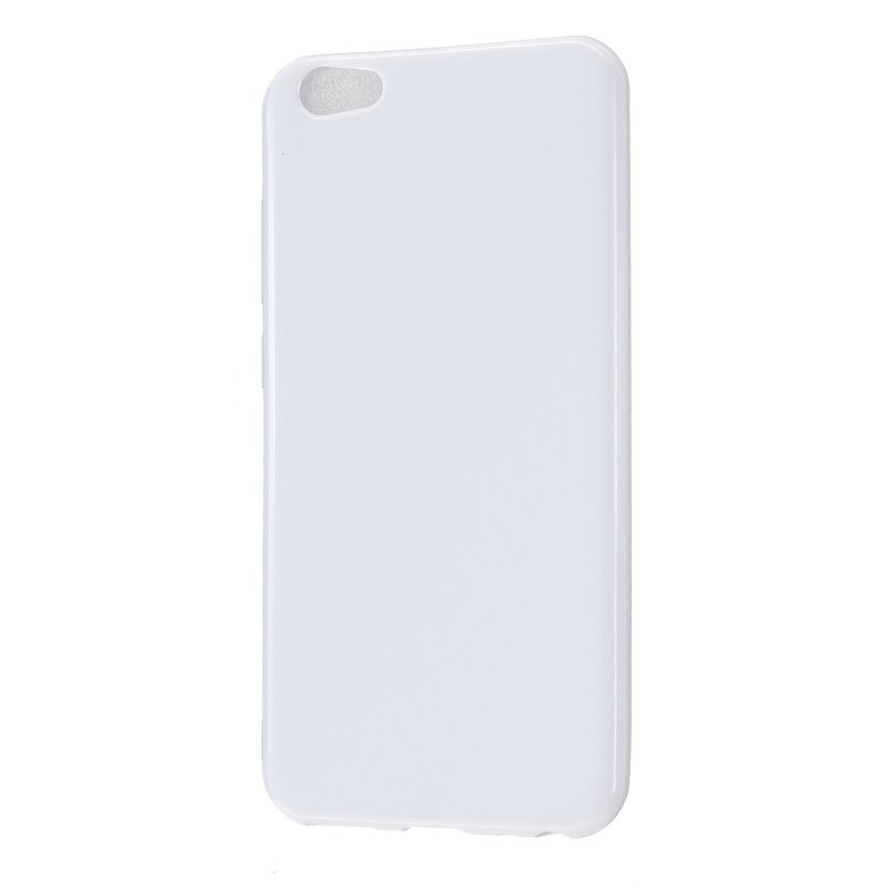 For VIVO Y67/Y71 Cellphone Cover Glossy TPU Phone Case Anti-Dust Stain-proof Easy Install Screen Protector Milk white