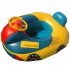 Inflatable Boat With Float Seat Steering Wheel Enlarged Thickened Infant Swimming Ring Pool Float blue Mushroom Boat  12 5kg 