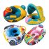 Inflatable Boat With Float Seat Steering Wheel Enlarged Thickened Infant Swimming Ring Pool Float blue Thickened boat  15kg 