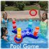 Inflatable Pool Ring Toss Games Kit With Rings Multiplayer Pool Throwing Game Kids Family Water Fun Beach Party Toys 1 set of 4 circles   pump