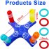 Inflatable Pool Ring Toss Games Kit With Rings Multiplayer Pool Throwing Game Kids Family Water Fun Beach Party Toys 1 set of 4 circles   pump