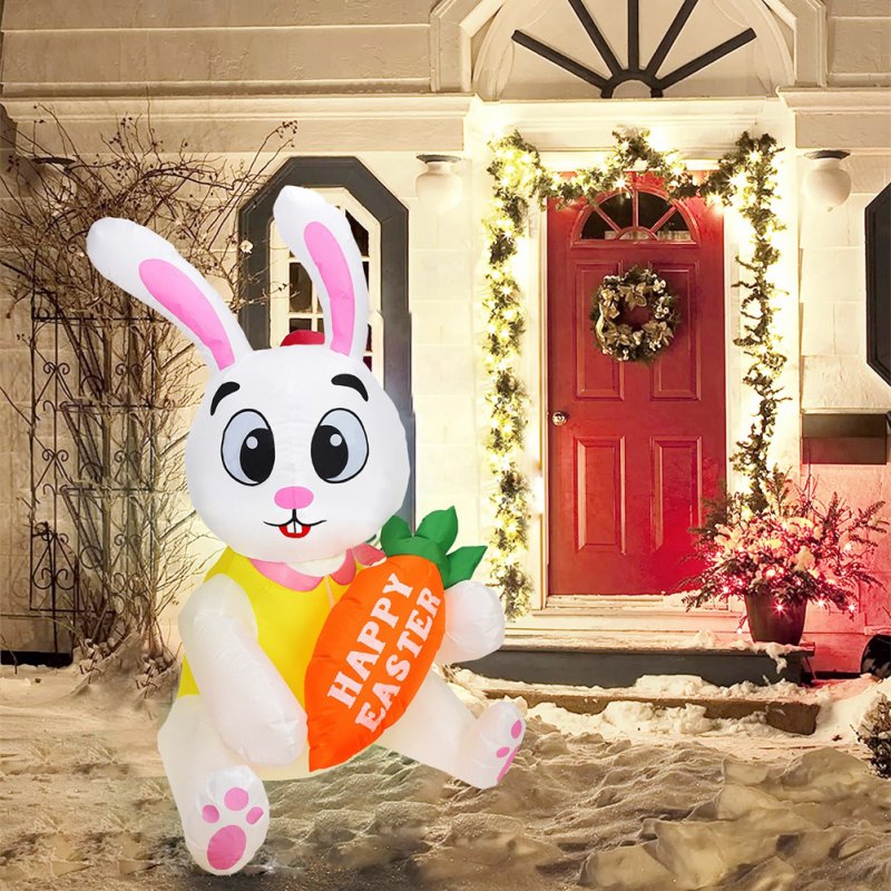 Inflatable Rabbit Model 1.5m With Lights Glowing Holiday Decoration Props For Easter UK plug