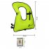 Inflatable Swim Vest With Blow Valve Life Jacket Buoyancy Vest Portable Wear resistant Swimming Aids Equipment fluorescent green