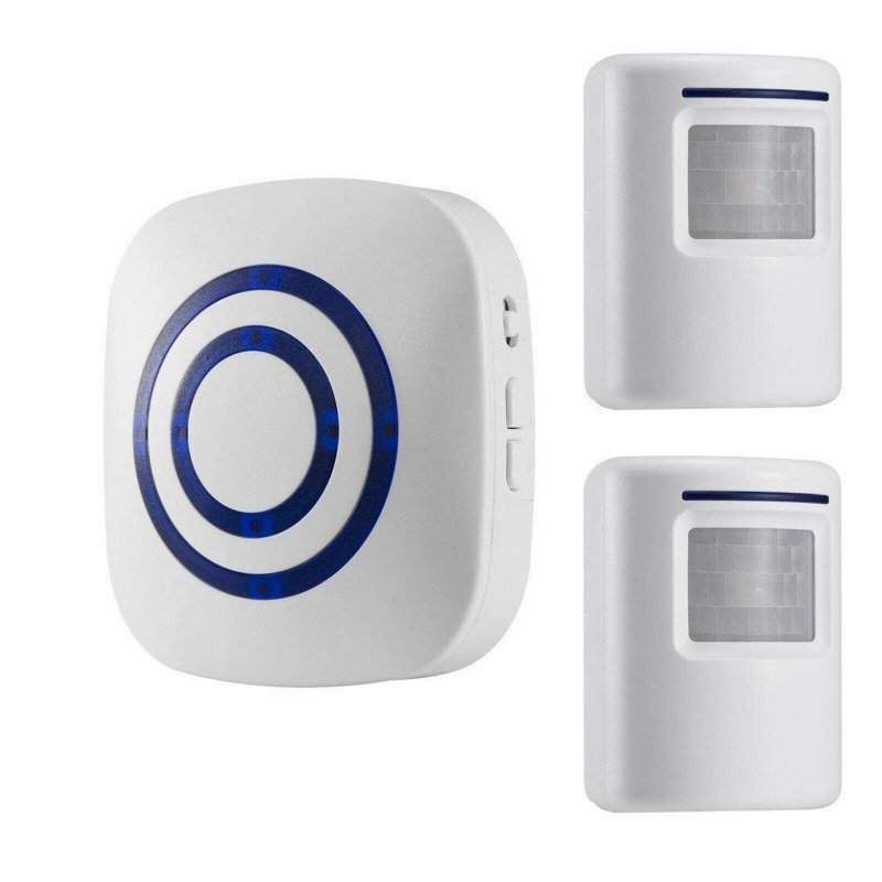 Infrared Human Body Induction Doorbell Wireless Welcome Plug-in Two-part Doorbell white
