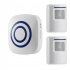 Infrared Human Body Induction Doorbell Wireless Welcome Plug in Two part Doorbell white
