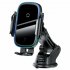 Infrared Induction Automatic Locking Car Phone  Holder Bracket Wireless Charger Mobile Smartphone Support Cell Phone Stand black